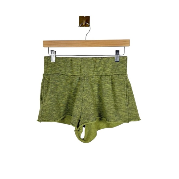 Free People Intimately Women’s Fleece Pull On Sweat Shorts in Green Size XS - Picture 2 of 9